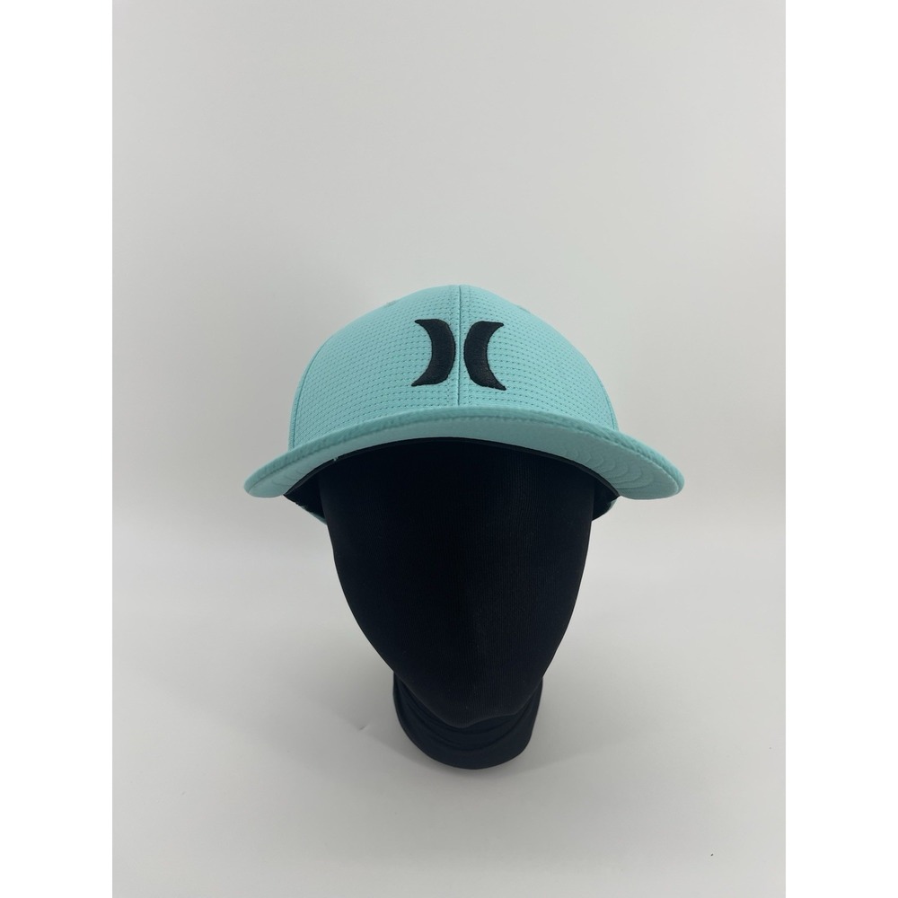 Hurley‎ Flexfit Yupoong Hat S/M Aqua Blue Performance Cap Stretch Fit Unisex
